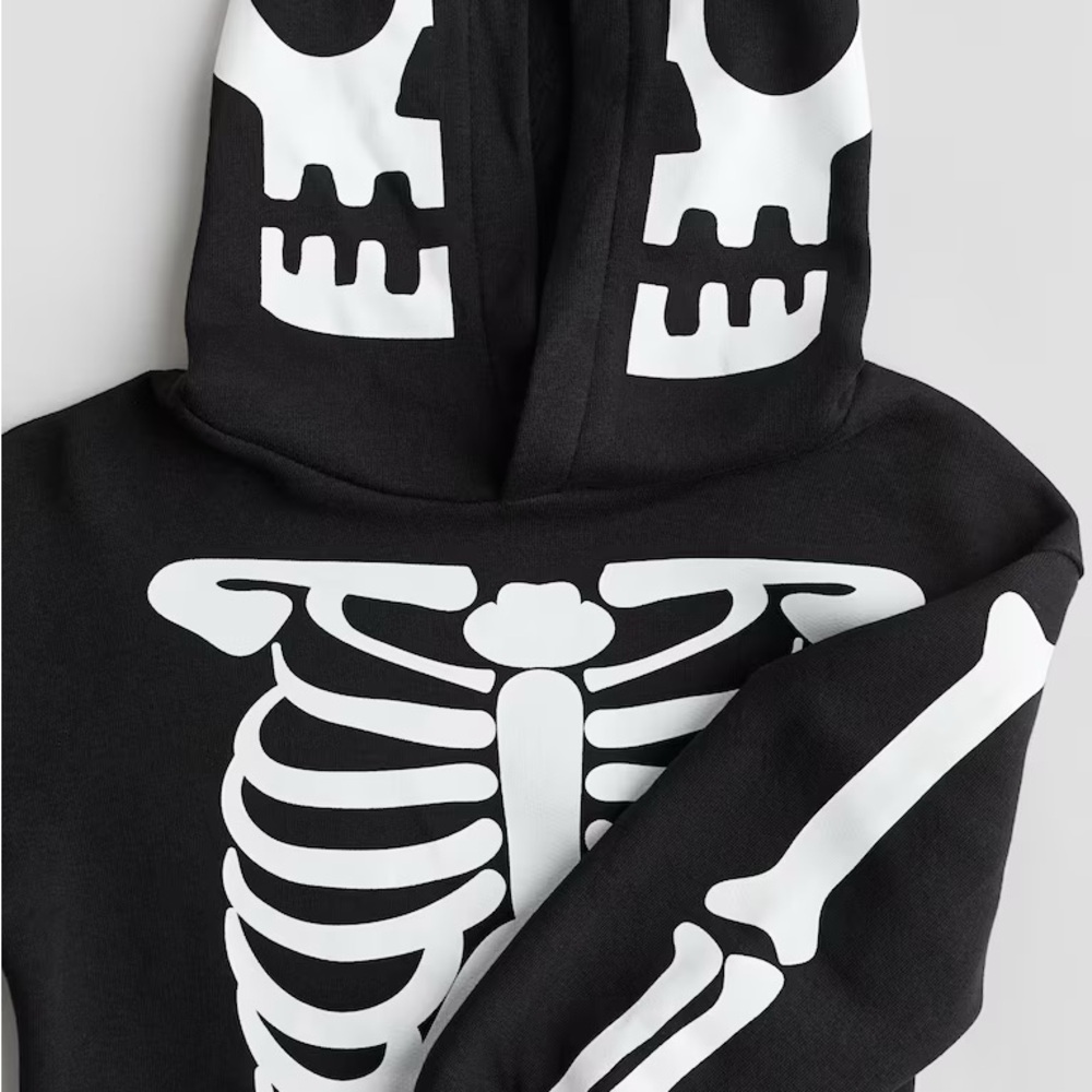 H&M Black Skeleton Sweatsuit